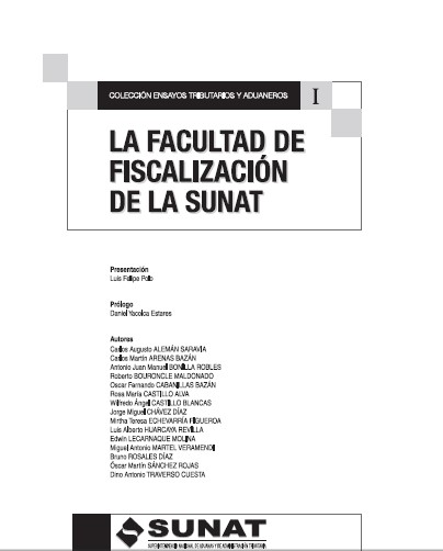 Portada de LA FACULTAD DE FISCALIZACIÓN DE LA SUNAT