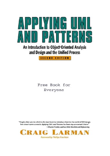 Portada de Applying UML and Patterns (2nd Edition)