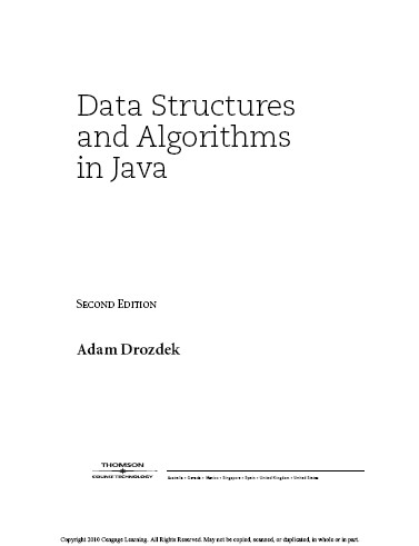 Portada de Data Structures And Algorithms in Java (2nd Edition)