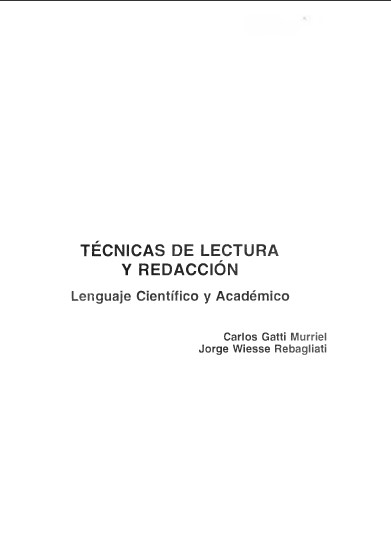 Portada de Técnica de lectura y redacción