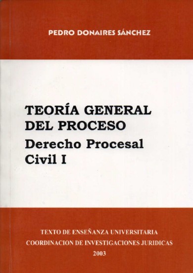 Portada de Teoría General del Proceso